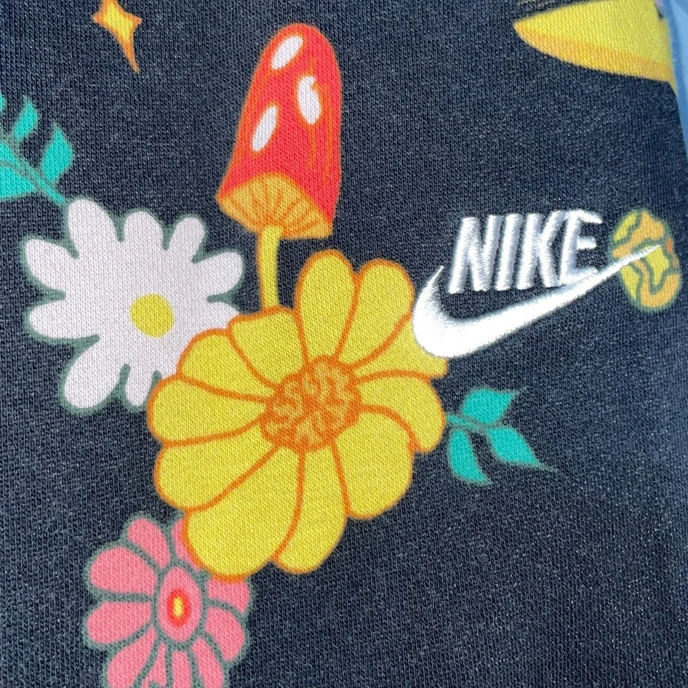 Nike Sportswear Club Fleece Pants Outer Space Print Soft Joggers Black - Picture 4 of 10